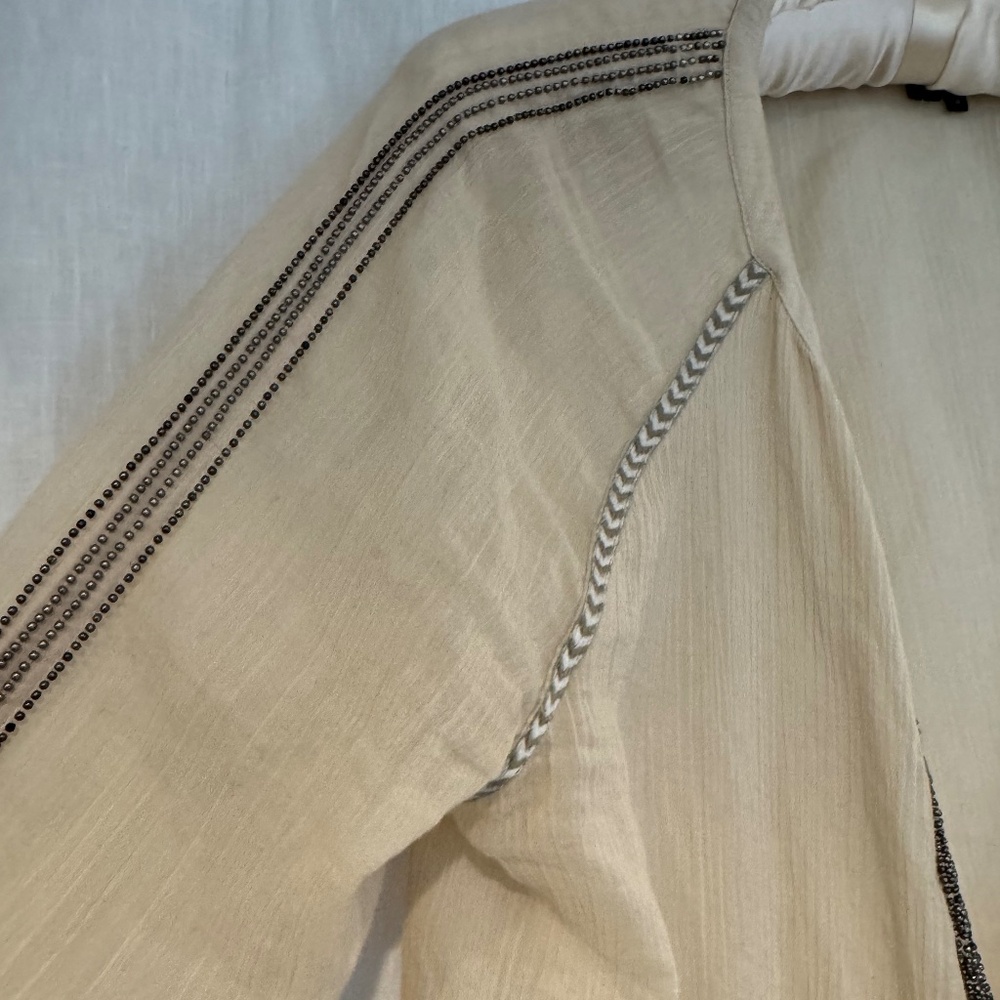 Paige Peasant Blouse with beading